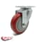 Service Caster 4 Inch Red Polyurethane Wheel Swivel Top Plate Caster SCC-20S414-PPUB-RED - alternate 4